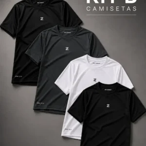 Kit 4 Camisetas Masculina Academia Dry Fit Corrida Esportiva