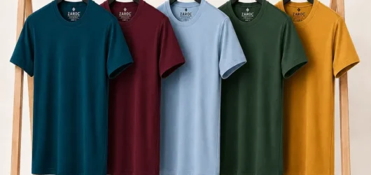Kit 5 Camisetas Masculinas Slim Básicas Coloridas Premium
